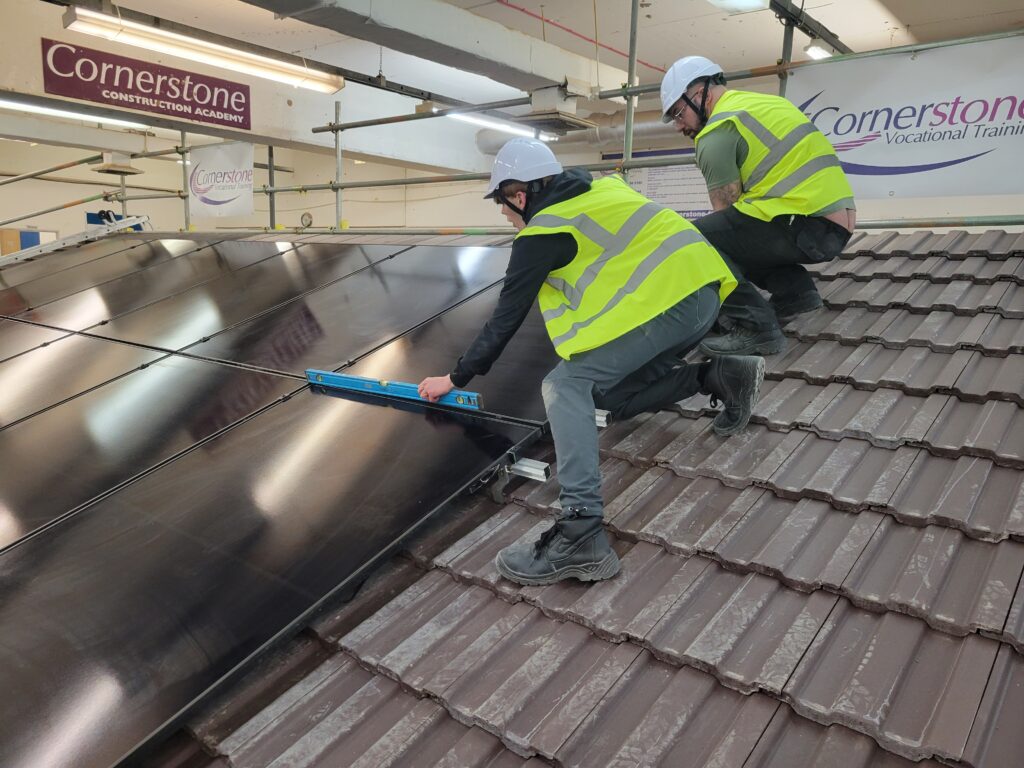 Solar PV installation training course at Cornerstone Vocational Training